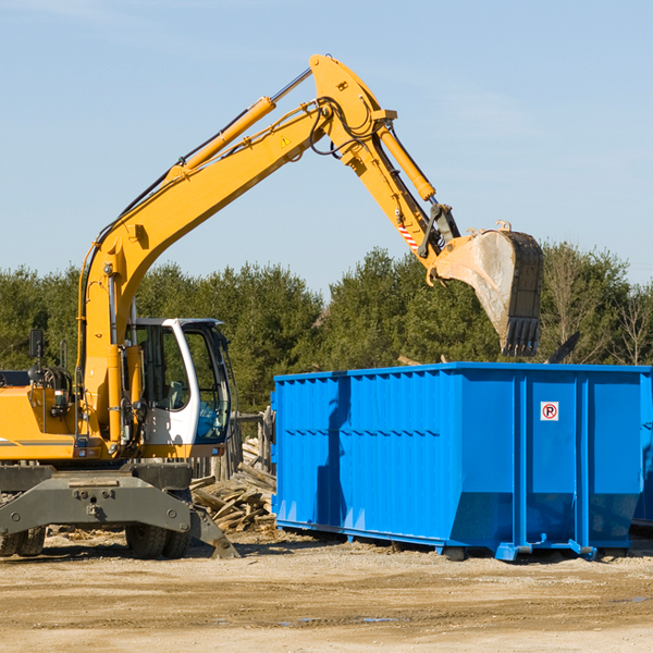 what are the rental fees for a residential dumpster in Thunderbolt